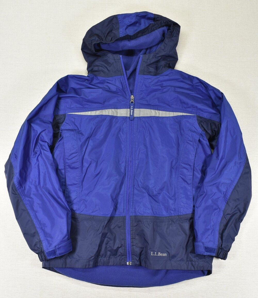 L.L. Bean Kids Insulated Hooded Jacket Royal Blue Navy Two-Tone Youth XL 18